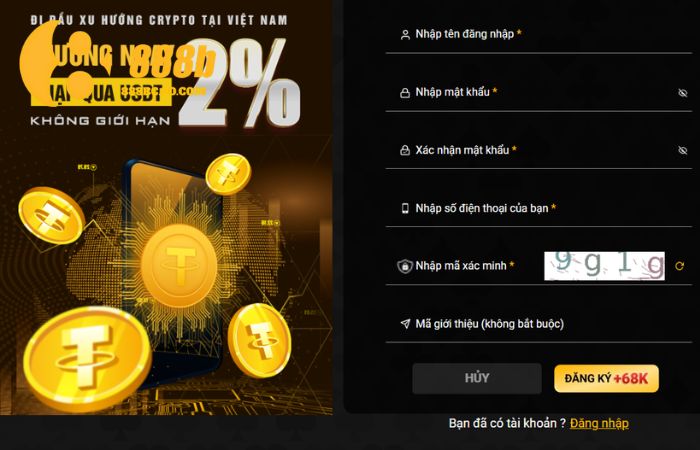 Đăng ký 888B theo yêu cầu của nhà cái