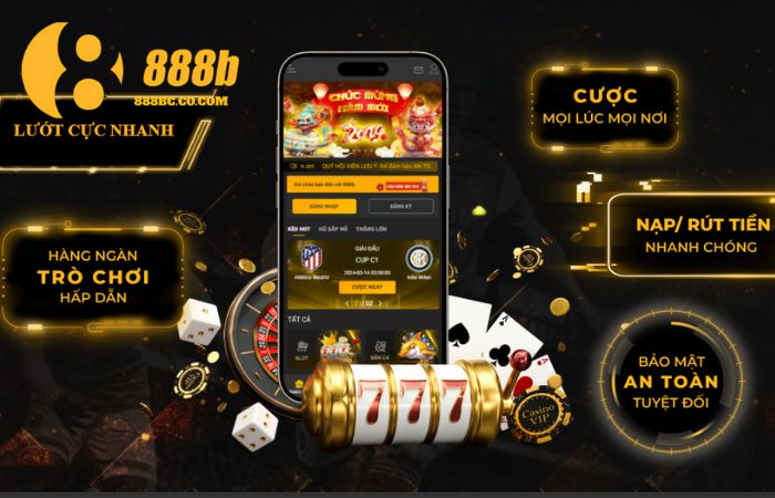 Giao diện nhà cái 888B đẹp mắt, trực quan, dễ sử dụng