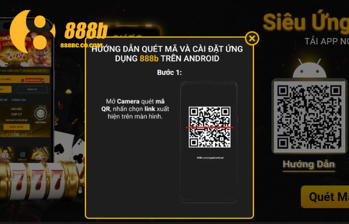 Hướng dẫn người chơi tải app 888B dành cho Android